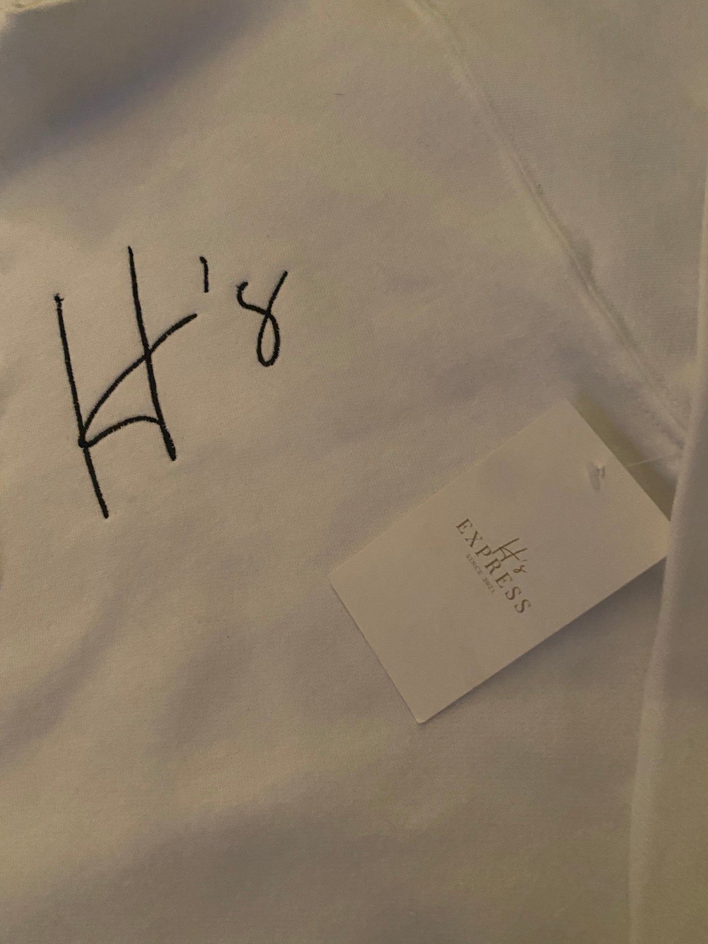 H's White Hoodie (Black Finish)